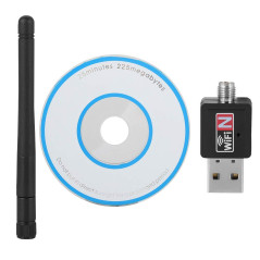 Clé USB, 300 Mbits/s 2.4Ghz Adaptateur WiFi Carte Réseau sans Fil USB2.0 pour 2000/XP/Vista/7/8/10/MAC/Linux.