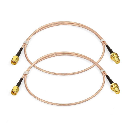 Bingfu Câble RP-SMA Rallonge Antenne WiFi 60cm Adaptateur de RP-SMA Mâle à Femelle RG316 pour Extension Telesurveillance Routeur