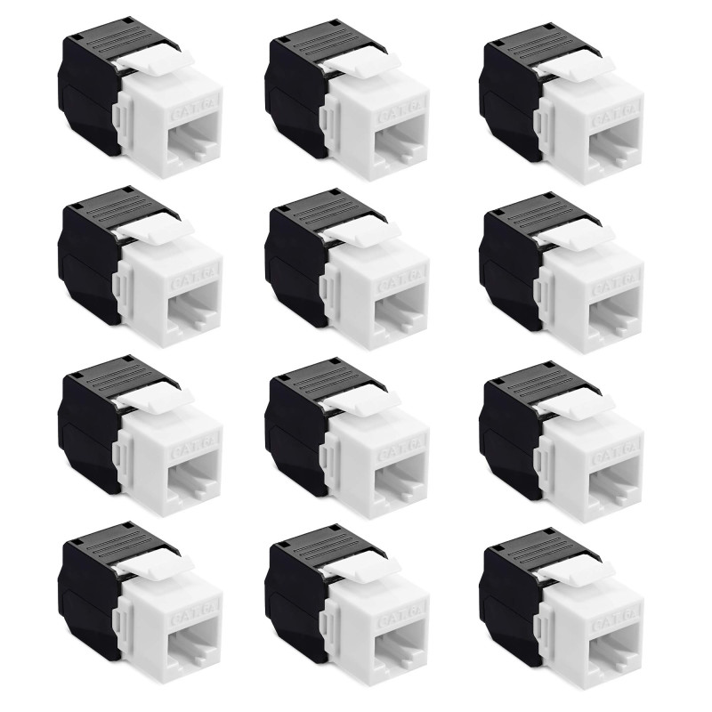 kwmobile 12x Module Keystone catégorie 6 - Lot 12 modules de Brassage pour branchement câble raccord Non blindé - Connexion à Pa kwmobile 12x Module Keystone catégorie 6 - Lot 12 modules de Brassage pour branchement câble raccord Non blindé - Connexion à Pa