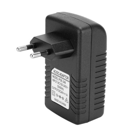 Prise Murale Injector POE, DC 24V 1A POE Injector Short Circuit, Overcurrent, Overvoltage Protection Facile à Installer pour Les