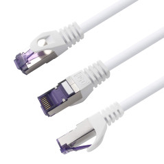 1aTTack.de 5x 1,0 M Câble réseau CAT7-10 Gigabit - Câble patch RJ45 Câble Ethernet (SFTP PIMF LSZH CU) - pour DSL LAN Switch Mod