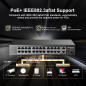 mokerlink 24 Port PoE Switch, 2 Gigabit Uplink Port, Puissance élevée 400W, Prise en Charge IEEE802.3af/at, PoE + Plug & Play No mokerlink 24 Port PoE Switch, 2 Gigabit Uplink Port, Puissance élevée 400W, Prise en Charge IEEE802.3af/at, PoE + Plug & Play No