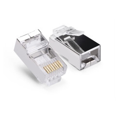 CABLEPELADO Lot de 10 connecteurs Ethernet RJ45 8P8C à sertir modulaire LAN Gigabit haute vitesse Connexion Internet Idéal pour
