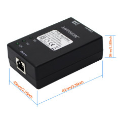 ANVISION Adaptateur Active Gigabit PoE Splitter avec Conseils Multi-Taille, 10/100 / 1000Mbps Compatible IEEE 802.3af, DC 5V 9V 