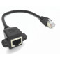 zdyCGTime 25,4 cm Cat6e réseau Ethernet RJ45 M/F blindé à vis Montage sur Panneau câble d'extension, Femelle blindée Ethernet RJ