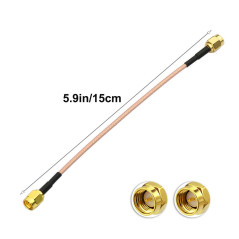 GTIWUNG 2Pcs Cable SMA Antenne 4G SMA Mâle à SMA Mâle Câble Riggle RG316 15cm pour Antenne 4G Pi 2.4 GHz Antenne WiFi Wirelesse 