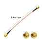 GTIWUNG 2Pcs Cable SMA Antenne 4G SMA Mâle à SMA Mâle Câble Riggle RG316 15cm pour Antenne 4G Pi 2.4 GHz Antenne WiFi Wirelesse 