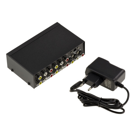KALEA-INFORMATIQUE Répartiteur audio stéréo et vidéo composite type splitter, duplique à l'identique une source en entrée vers q