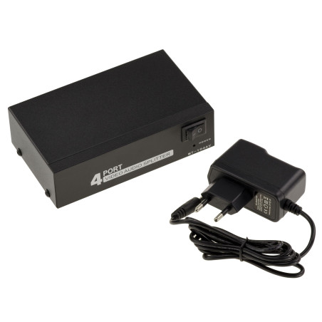 KALEA-INFORMATIQUE Répartiteur audio stéréo et vidéo composite type splitter, duplique à l'identique une source en entrée vers q