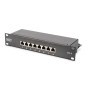 DIGITUS Panneau de Brassage Cat. 6 – 8 Ports – Prises RJ45 – Montage en Rack 10 Pouces 1U – Panneau de Distribution LSA – blindé DIGITUS Panneau de Brassage Cat. 6 – 8 Ports – Prises RJ45 – Montage en Rack 10 Pouces 1U – Panneau de Distribution LSA – blindé