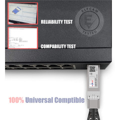 Elfcam® - 10Gb DAC Câble SFP+ à SFP+ 10Gb Câble à Attache Directe, Direct Attach Copper (DAC) Twinax Cable (1M)