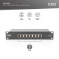 DIGITUS Panneau de Brassage Cat. 6 – 8 Ports – Prises RJ45 – Montage en Rack 10 Pouces 1U – Panneau de Distribution LSA – blindé DIGITUS Panneau de Brassage Cat. 6 – 8 Ports – Prises RJ45 – Montage en Rack 10 Pouces 1U – Panneau de Distribution LSA – blindé