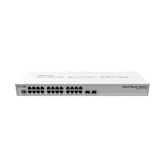 MikroTik CRS326-24G-2S + RM, Commutateur Géré, 24 Ports RJ-45 Gigabit Ethernet, 2 Ports SFP+, Blanc, Métal