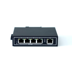 WIWAV WDH-5ET-DC 10/100Mbps Commutateurs Ethernet industriels 5 Ports Non gérés avec Rail DIN/Montage Mural (Authentification UL