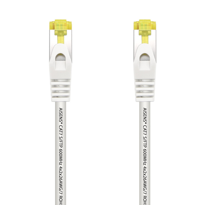 AISENS Câble réseau RJ45 LSZH Cat.7 600 MHz S/FTP PIMF AWG26, blanc, 2 m AISENS Câble réseau RJ45 LSZH Cat.7 600 MHz S/FTP PIMF AWG26, blanc, 2 m