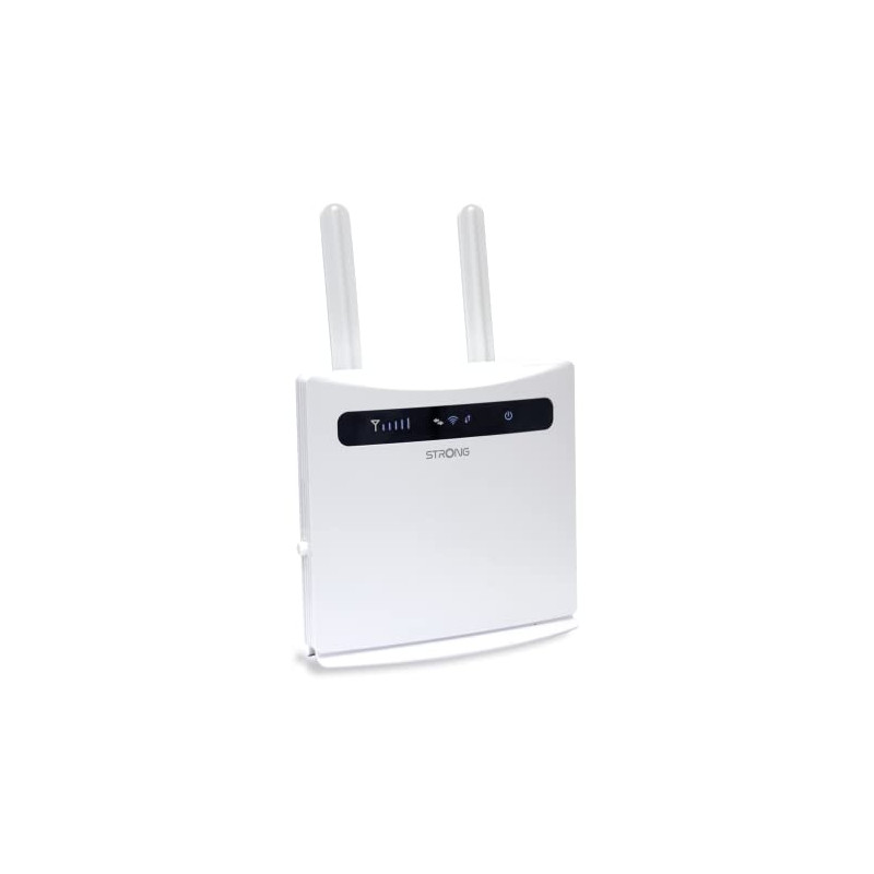 STRONG 4G LTE Routeur WiFi 300, Connexion 4G 150Mbit/s, 4 Ports Ethernet LAN, Wi-FI 300 Mbit/s en 2,4 GHz, 2 antennes extérieure