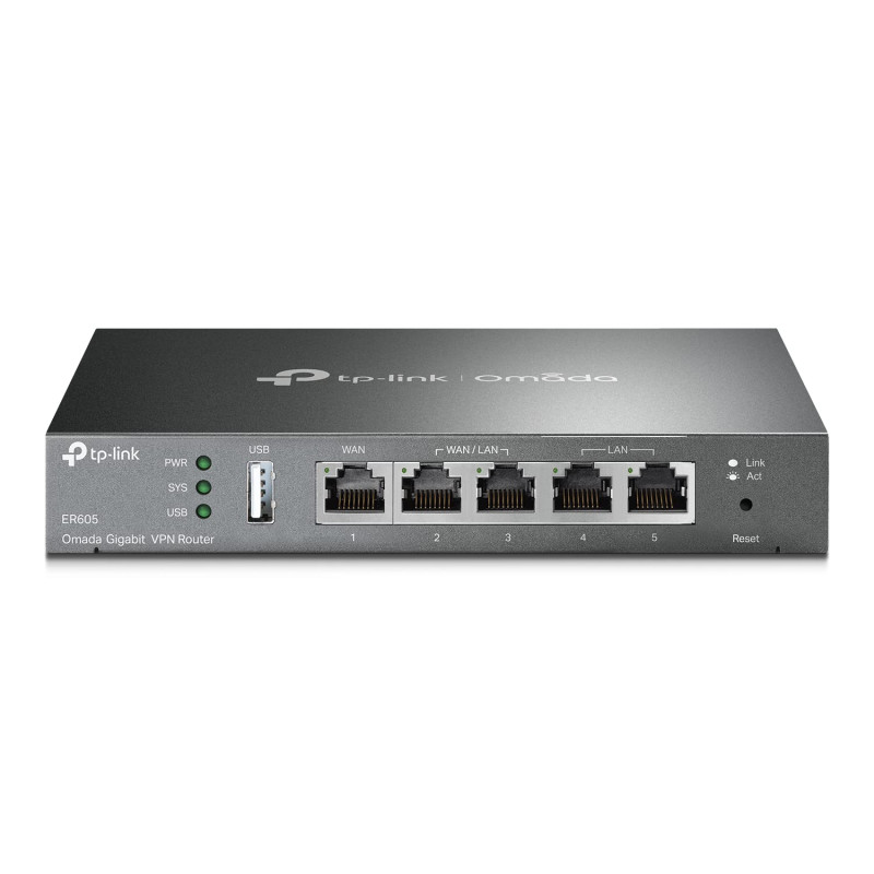 TP-Link Routeur VPN Filaire Multi-WAN (TL-R605) jusqu'à 4 Ports WAN SPI Firewall SMB, routeur Omada SDN intégré, équilibre de Ch TP-Link Routeur VPN Filaire Multi-WAN (TL-R605) jusqu'à 4 Ports WAN SPI Firewall SMB, routeur Omada SDN intégré, équilibre de Ch
