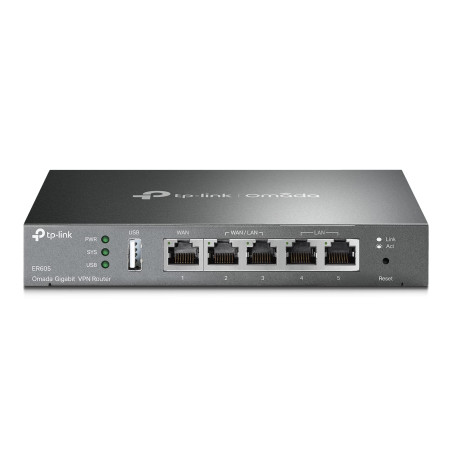 TP-Link Routeur VPN Filaire Multi-WAN (TL-R605) jusqu'à 4 Ports WAN SPI Firewall SMB, routeur Omada SDN intégré, équilibre de Ch