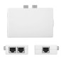 Cblecc UTP STP 2 en 1 Sortie 2 Ports RJ45 LAN Cat commutateur réseau sélecteur Interne Externe commutateur répartiteur boîte