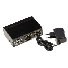 KALEA-INFORMATIQUE Répartiteur série COM RS232 DB9 Type Splitter Qui duplique à l'identique 1 Source en entrée vers 4 Sorties RS