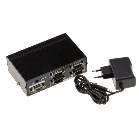 KALEA-INFORMATIQUE Répartiteur série COM RS232 DB9 Type Splitter Qui duplique à l'identique 1 Source en entrée vers 4 Sorties RS