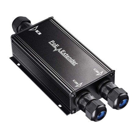 Cudy 2 Canaux Gigabit PoE Extérieur, 1 Port D'entrée, 2 Ports Sortie, IP67, 1000Mbps, PoE Répéteur/amplificateur/Booster, IEEE 8