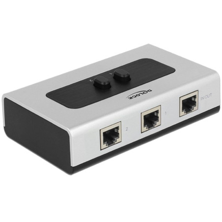 DeLOCK 87673 hub & concentrateur 1000 Mbit/s Noir, Gris - Hubs & concentrateurs (RJ-45, 1000 Mbit/s, Noir, Gris, Plastique, 68 m