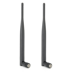 2 x Antenne WiFi 6DBI 2.4G 5G Double Bande, Câble d'Antenne Femelle SMA pour Réseau sans Fil, Extenseur de Portée sans Fil, Ante