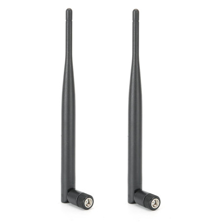 2 x Antenne WiFi 6DBI 2.4G 5G Double Bande, Câble d'Antenne Femelle SMA pour Réseau sans Fil, Extenseur de Portée sans Fil, Ante