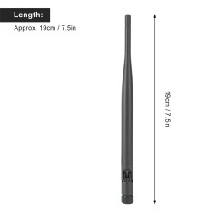 2 x Antenne WiFi 6DBI 2.4G 5G Double Bande, Câble d'Antenne Femelle SMA pour Réseau sans Fil, Extenseur de Portée sans Fil, Ante