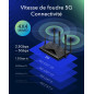 Cudy Routeur Interne P5 5G NR SA NSA WiFi 6, AX3000 Dual SIM 5G, Qualcomm IPQ5018, SDX62, 4 x 4 MIMO, antennes Amovibles, Verrou Cudy Routeur Interne P5 5G NR SA NSA WiFi 6, AX3000 Dual SIM 5G, Qualcomm IPQ5018, SDX62, 4 x 4 MIMO, antennes Amovibles, Verrou