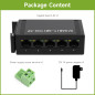 Waveshare Industrial Grade 5P Gigabit Ethernet Switch, IEEE 802.3X-Compliant Full-Duplex 10/100/1000M Connection, DIN Rail Mount Waveshare Industrial Grade 5P Gigabit Ethernet Switch, IEEE 802.3X-Compliant Full-Duplex 10/100/1000M Connection, DIN Rail Mount