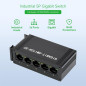 Waveshare Industrial Grade 5P Gigabit Ethernet Switch, IEEE 802.3X-Compliant Full-Duplex 10/100/1000M Connection, DIN Rail Mount Waveshare Industrial Grade 5P Gigabit Ethernet Switch, IEEE 802.3X-Compliant Full-Duplex 10/100/1000M Connection, DIN Rail Mount