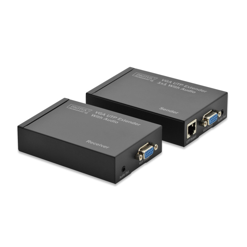DIGITUS Assmann Electronic VGA-UTP Extender 300m Station/Receiver Kit 1920x1200 INCL. AC Adapteris DIGITUS Assmann Electronic VGA-UTP Extender 300m Station/Receiver Kit 1920x1200 INCL. AC Adapteris