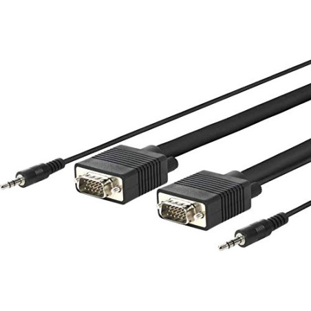 VivoLink provgas2 2 m VGA (D-Sub) + 3.5 mm VGA (D-Sub) + 3.5 mm Noir câble vga – Câbles VGA (VGA (D-Sub) + 3.5 mm, VGA (D-Sub) +