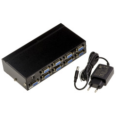 KALEA-INFORMATIQUE Répartiteur vidéo VGA Type Splitter Qui duplique à l'identique 1 Source en entrée vers 8 Sorties simultanées.