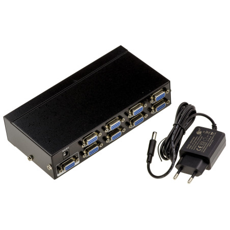 KALEA-INFORMATIQUE Répartiteur vidéo VGA Type Splitter Qui duplique à l'identique 1 Source en entrée vers 8 Sorties simultanées.