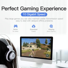 Vention Cable Ethernet CAT 7, 1,5 m Câble Réseau RJ45 Plat 10Gbps 600Mhz High Speed STP Gigabit Lan Compatible avec Xbox series 