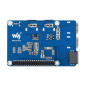 USB 3.2 Gen1 and Gigabit Ethernet HUB Hat for Raspberry Pi Series Board, 3X USB 3.2 Gen1, 1x Gigabit Ethernet,Plug & Play,Driver