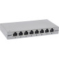 InLine® Panneau de Brassage Cat.6A 0,5HE 8 Compartiments pour Table/Mur/Rail de Chapeau avec Protection Anti-poussière Gris