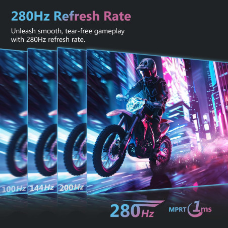 Z-Edge Ecran Pc Gamer Incurvé 27'' 280 Hz (DP×2), 1ms, FHD, FreeSync, Moniteur Gaming 16:9, Inclinaison Réglable, 4000:1, 240 Hz