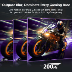 Z-Edge Ecran PC Gamer Incurvé 24'' 200 Hz/165 Hz/144 Hz, FHD(1920x1080), 1ms MPRT, FreeSync, Moniteur Gaming, 1650R VA, 300cd/m²