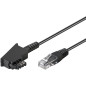 goobay Câble de Connexion TAE-F pour DSL/VDSL, Noir, 15m Longueur goobay Câble de Connexion TAE-F pour DSL/VDSL, Noir, 15m Longueur