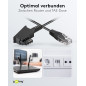 goobay Câble de Connexion TAE-F pour DSL/VDSL, Noir, 15m Longueur goobay Câble de Connexion TAE-F pour DSL/VDSL, Noir, 15m Longueur