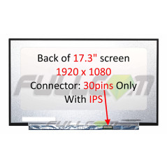 A Plus Screen Écran de rechange IPS mat 17,3" 1920 x 1080 - Compatible avec LP173WF5-SPB1, LP173WF5-SPB3, LP173WF5-SPB4,