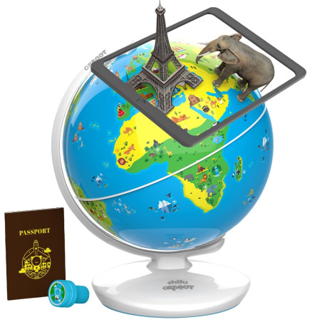 Playshifu - Globe Terrestre ORBOOT - Globe d'Apprentissage - Jouet Éducatif - 400 Monuments - Jouet Intéractif - Réalité Augment