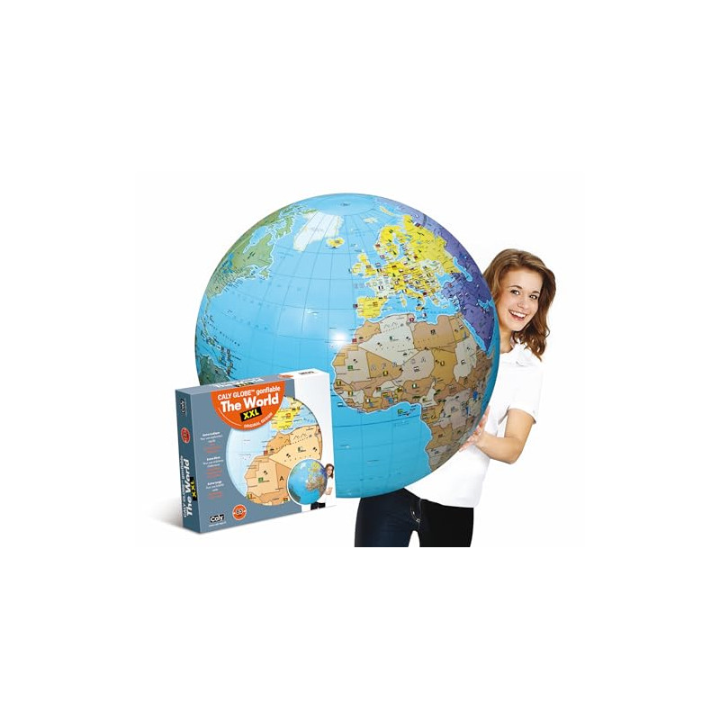 Caly - Globe Gonflable The World XXL 85cm en Anglais - 060ENF, Bleu Océan Caly - Globe Gonflable The World XXL 85cm en Anglais - 060ENF, Bleu Océan