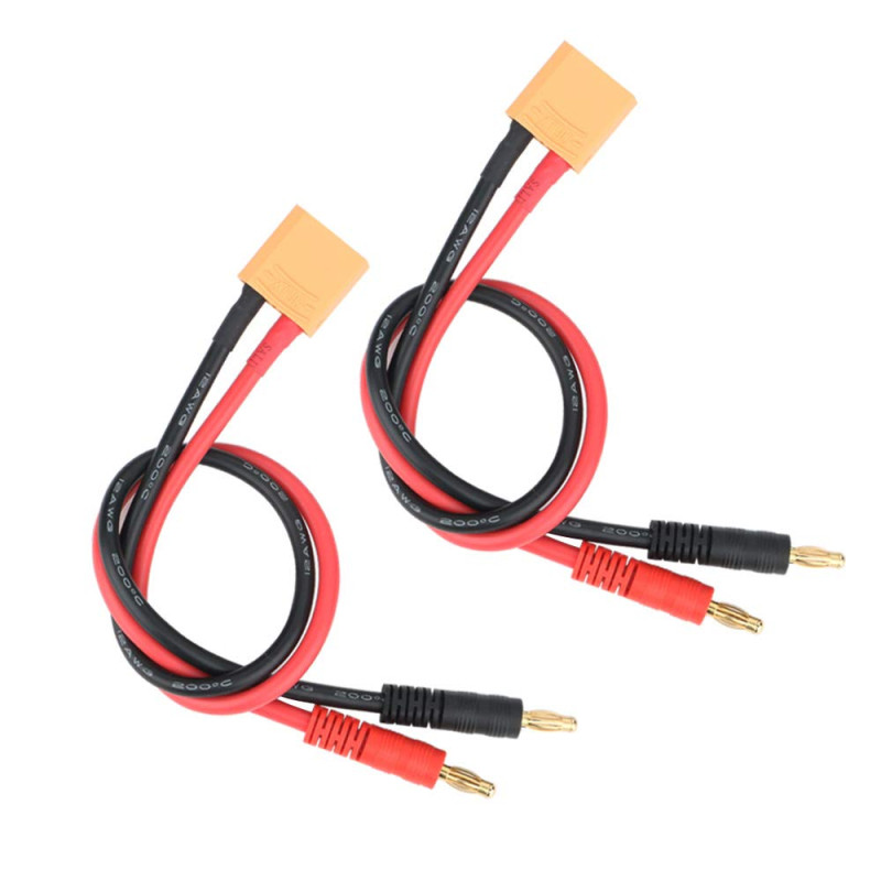 GTIWUNG 2Pcs XT90 Câble de Chargement, Connecteur de Fil de câble de Charge, Fil de raccordement, XT90 à 4.0mm Connecteur Banane GTIWUNG 2Pcs XT90 Câble de Chargement, Connecteur de Fil de câble de Charge, Fil de raccordement, XT90 à 4.0mm Connecteur Banane
