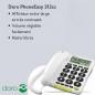 Doro PhoneEasy 312cs téléphone Filaire simplifié Larges Touches contrastées, Fonction Mains-Libres et mémoires directes (Blanc) Doro PhoneEasy 312cs téléphone Filaire simplifié Larges Touches contrastées, Fonction Mains-Libres et mémoires directes (Blanc)