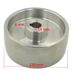 (AL5-19) CNC usiné Roue de Courroie Meuleuse pour Couteaux Meuleuses 130 mm Entraînement 19 mm Tige 75 mm Rail 50 mm…